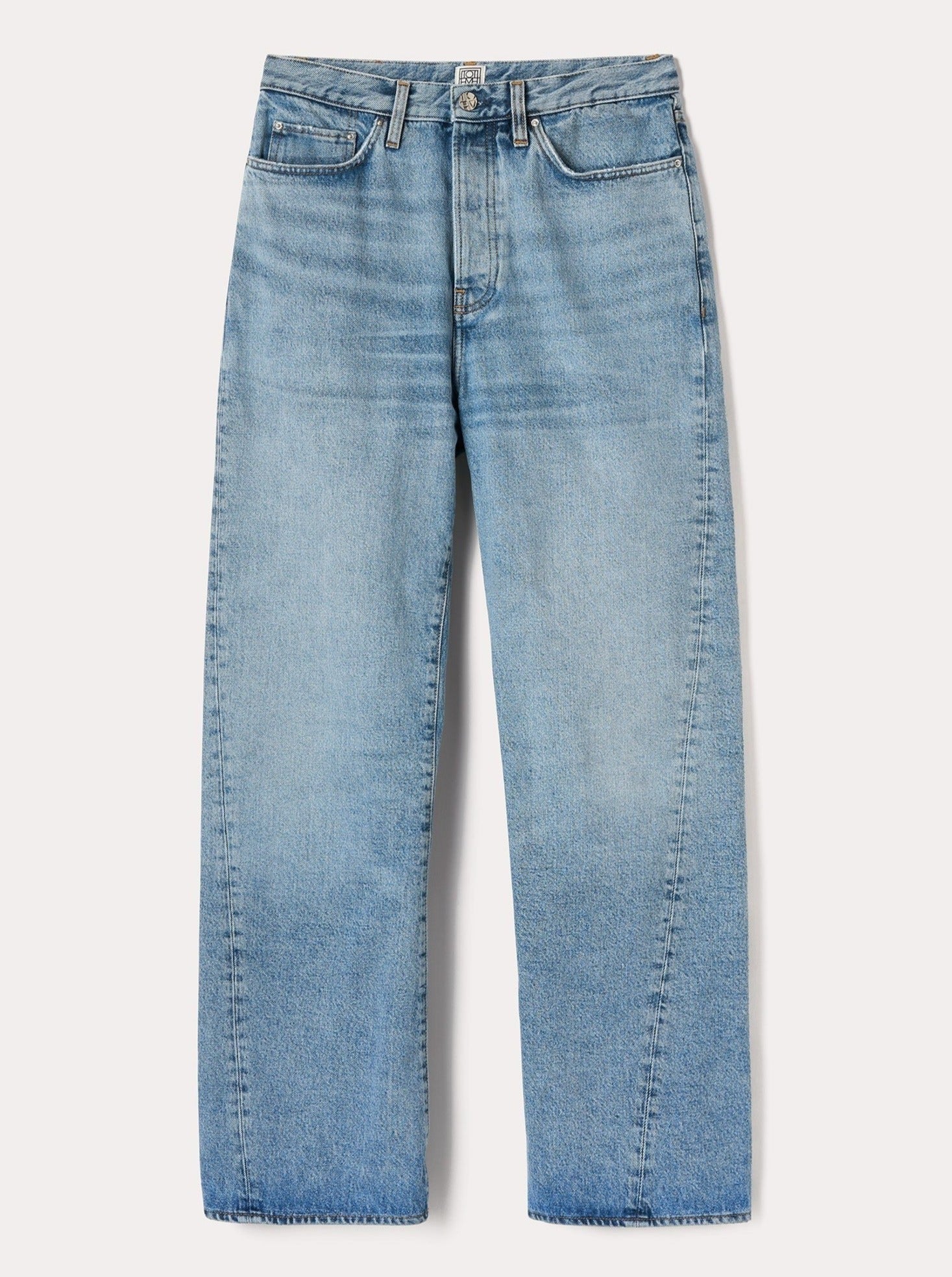 Totême-Twisted Seam Denim Full Length - Worn Blue-Jeans-Boboli-Vancouver-Canada