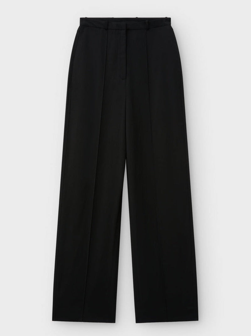 Totême-Wide Suit Trousers - Black-Pants-Boboli-Vancouver-Canada