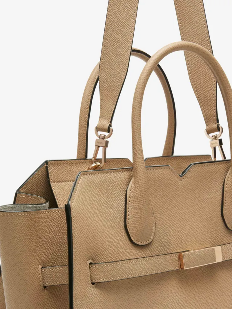 Valextra-Milano Two Handles Medium Bag - Beige Cachemire-Bags-One Size-Boboli-Vancouver-Canada