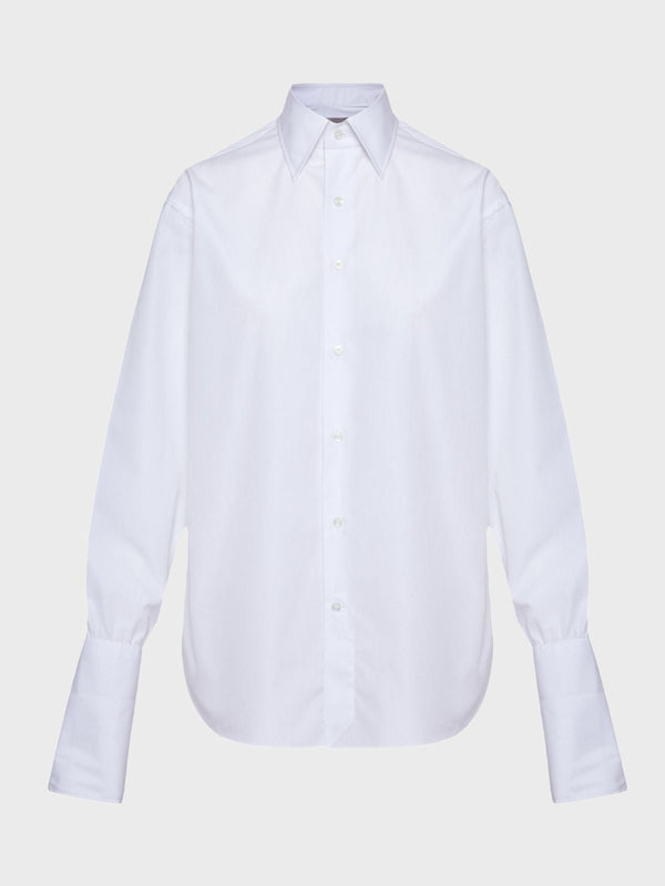 Woera-Signature Button Up - White-Shirts-Boboli-Vancouver-Canada
