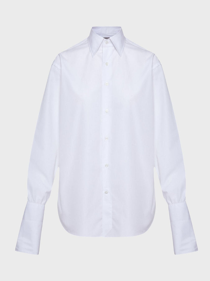 Woera-Signature Button Up - White-Shirts-Boboli-Vancouver-Canada