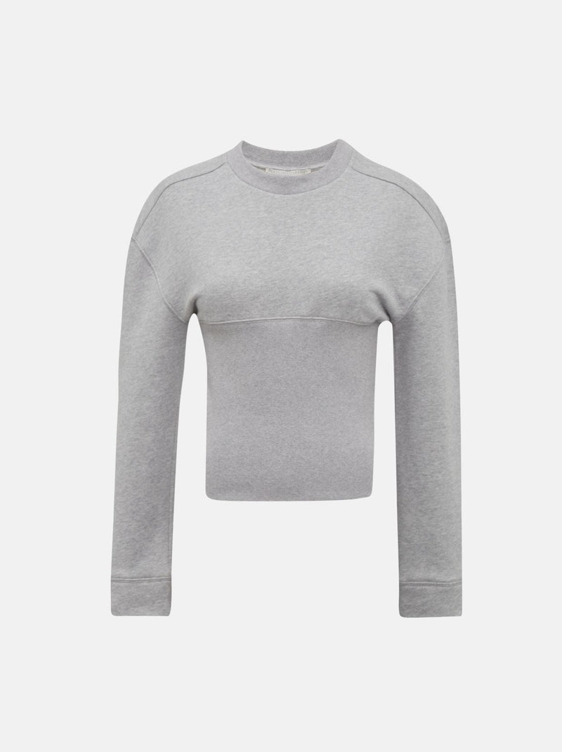 Rounded Volume Sweat Shirt - Grey Melange