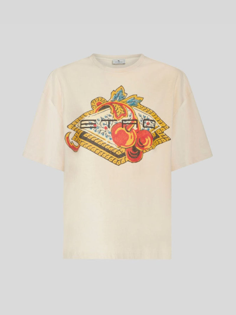 Printed Logo Jersey T-Shirt - White