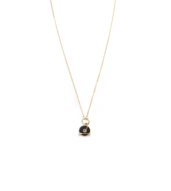 Black Arrow Disk Drop Necklace (DD1)