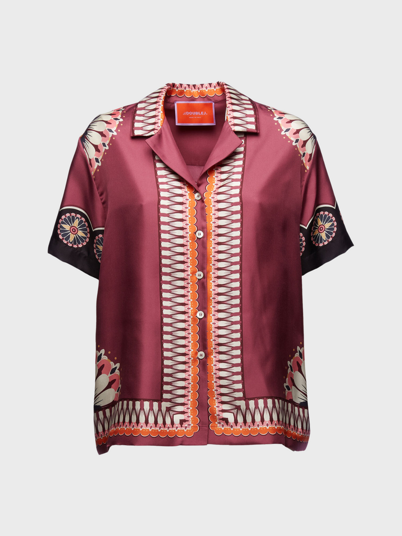Cortile Shirt Placee - Bordeaux