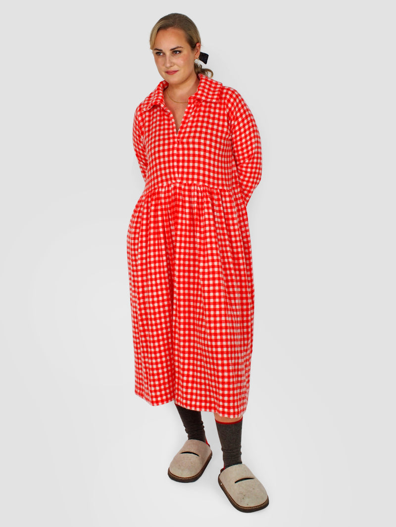 Washed Quercia Dress - Red & White