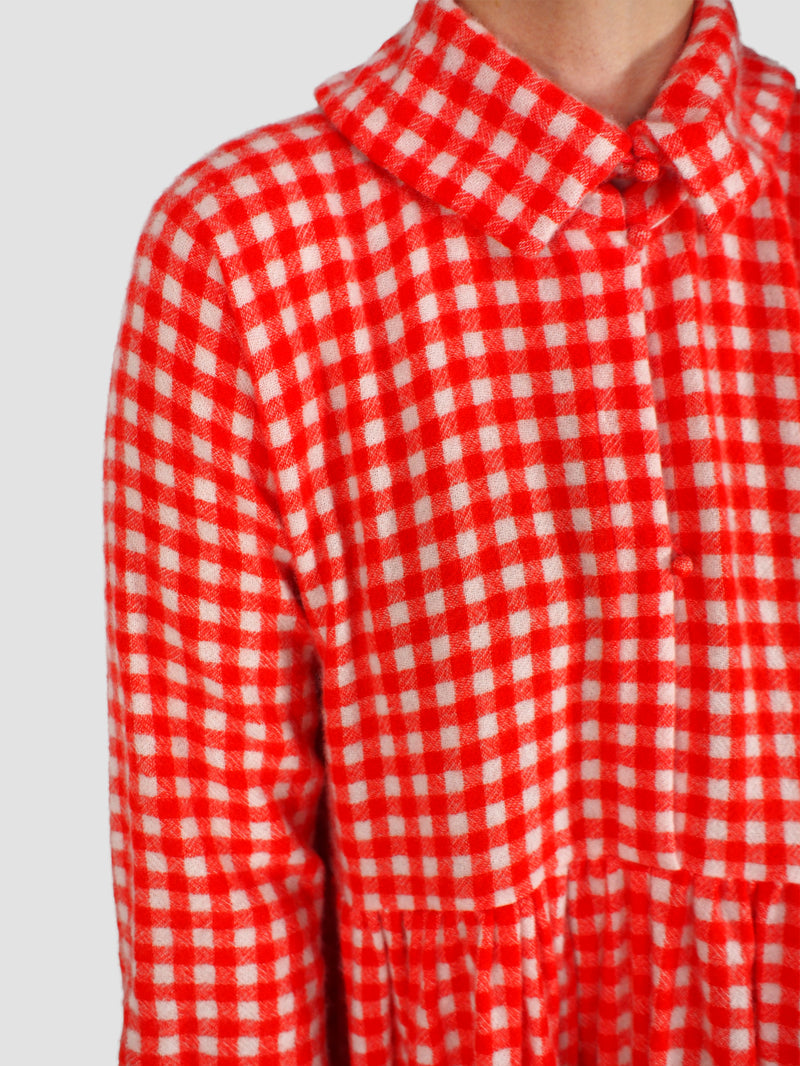 Washed Quercia Dress - Red & White