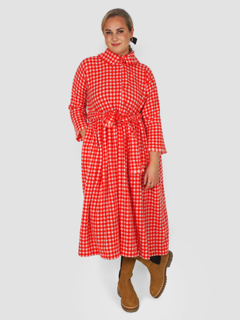 Washed Quercia Dress - Red & White
