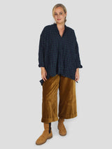 Washed Kora Shirt - Green & Black Tartan