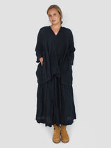 Washed Nastro 90 Skirt - Black & Green