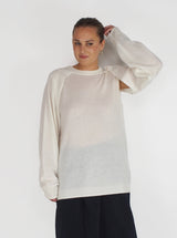 Feather Weight Cashmere Cocoon - Ivory