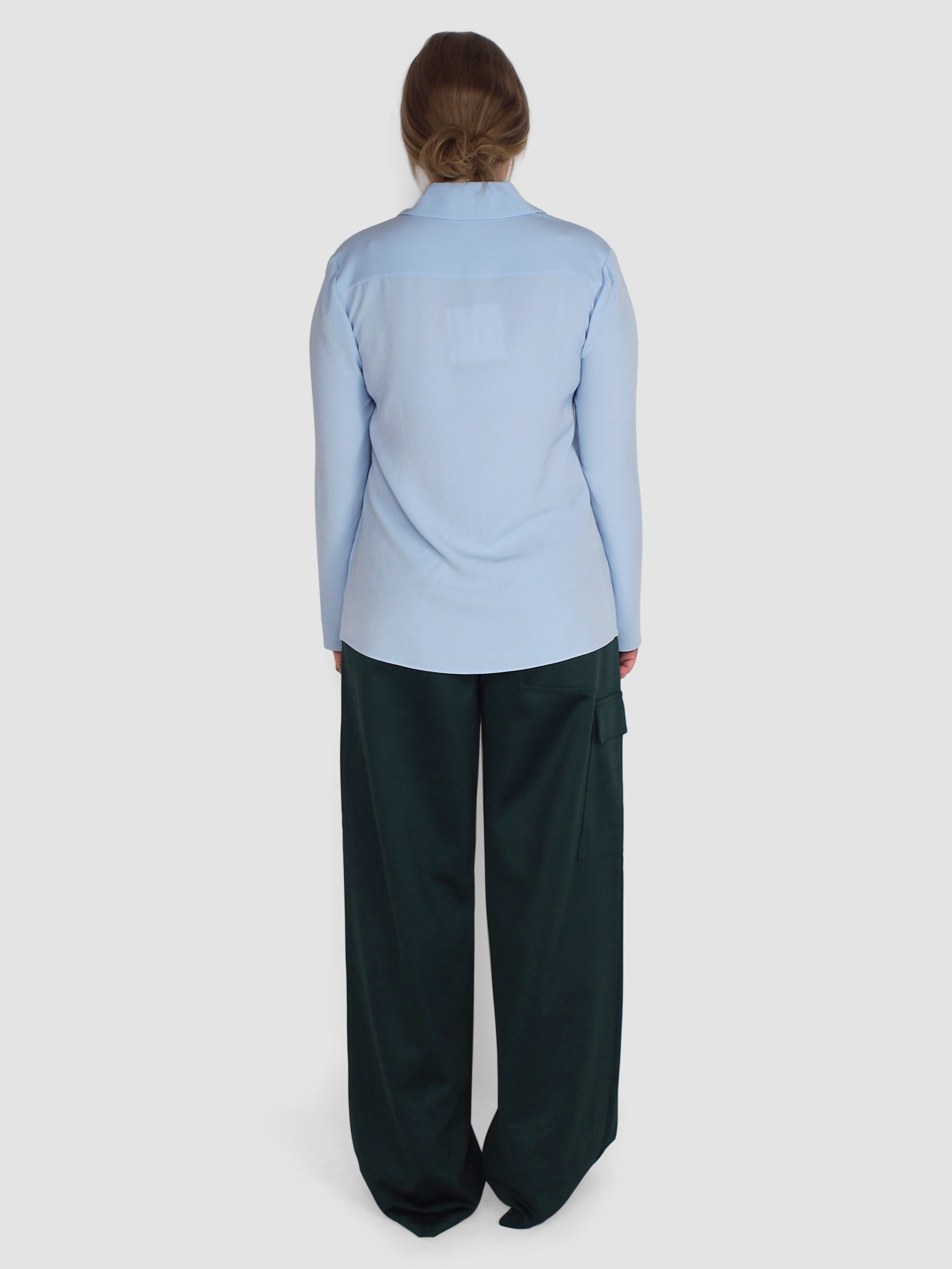 Soft Drape Slim Shirt - Light Blue