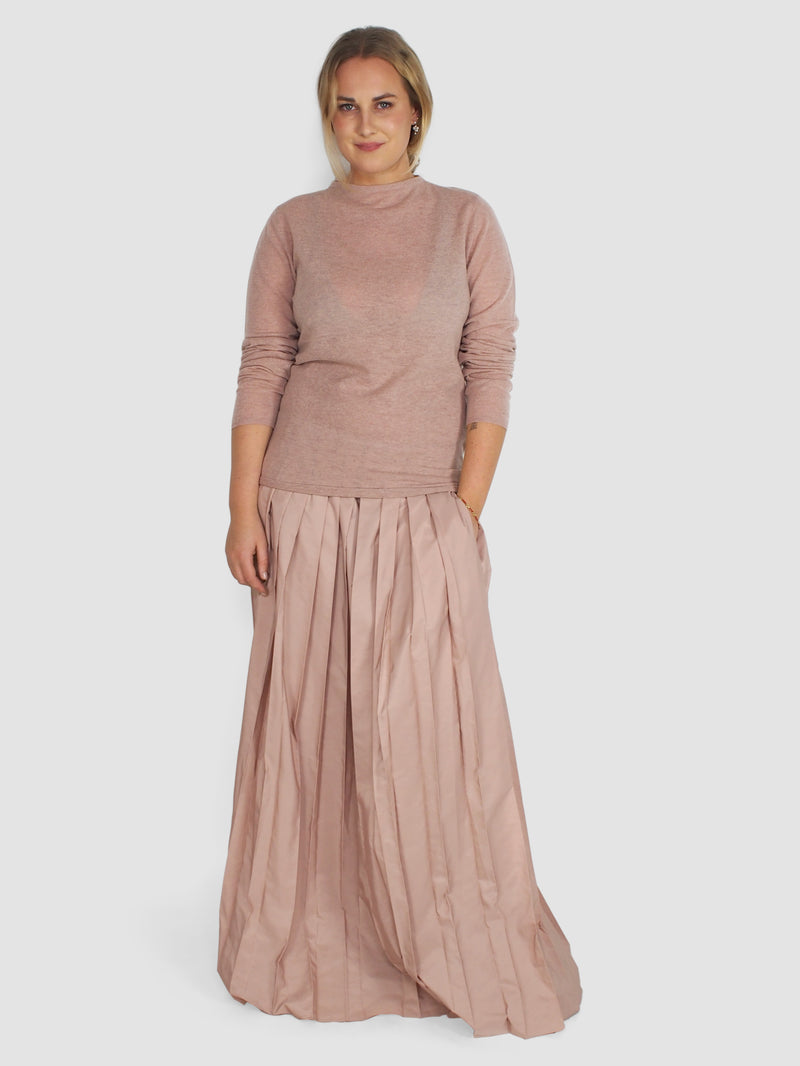 Skinlike Mercerized Wool Soft Sheer Pullover - Toffee