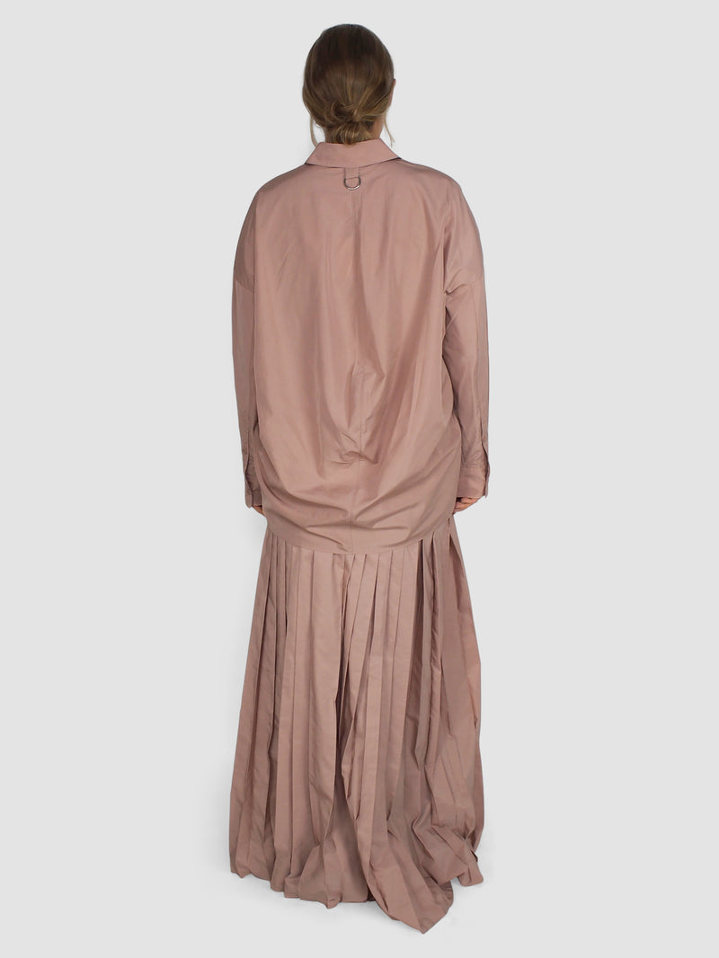Italian Sporty Nylon Shirt w/Cocoon Back - Toffee