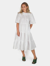 Tiered Ruffle Dress - White