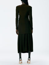 Drapey Jersey Tunic Top - Brown
