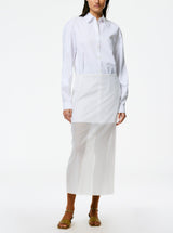 Eco Poplin New Twisted Slv Dress - White