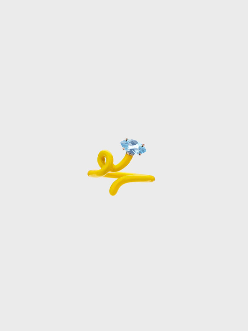 Baby Vine Tendril Ring in Yellow